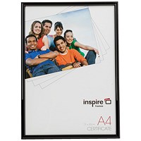 Hampton Frames Back Loader Photo Frame, A4, Glass, Black