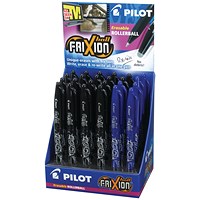 Pilot Frixion Erasable Rollerball Pen 24-Piece Display Black/Blue (Pack of 24)
