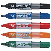 Pilot V-Board Master, Bullet Tip, Medium, Assorted, Pack of 10