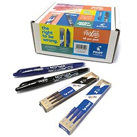 Pilot FriXion Rollerball Pens Classpack 24 Pens + 24 Refills Black Blue (Pack of 48)
