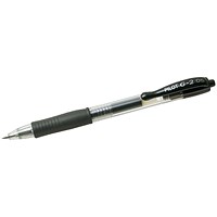 Pilot G-205 Gel Rollerball Pen, 0.3mm Line, Rubber Grip, Black, Pack of 12