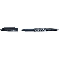 Pilot FriXion Rollerball Pen, Eraser Rewriter, 0.7mm Tip, 0.35mm Line, Black, Pack of 12