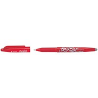 Pilot FriXion Rollerball Pen, Eraser Rewriter, 0.7mm Tip, 0.35mm Line, Red, Pack of 12
