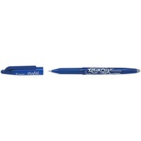 Pilot FriXion Rollerball Pen, Eraser Rewriter, 0.7mm Tip, 0.35mm Line, Blue, Pack of 12
