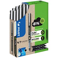 Pilot V7 10 Liquid Ink Rollerball Pens 30 Refills Medium Tip Black (Pack of 40)