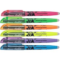 Pilot FriXion Light Erasable Highlighters Assorted (Pack of 6)