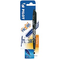 Pilot Frixion Gel Erasable Rollerball Blister Black (Pack of 12)