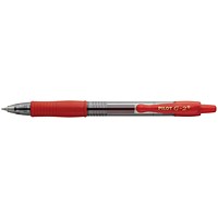 Pilot G-2 Plus Begreen Gel Ink Rollerball Medium Red (Pack of 12)