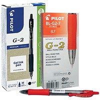 Pilot G-207 Gel Rollerball Pen, 0.39mm Line, Rubber Grip, Black, Pack of 12 - Get Pilot G-207 Gel Rollerball Pen, 0.39mm Line, Rubber Grip, Red, Pack of 12 Free
