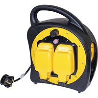 2 Socket 13A Weatherproof Cable Reel 25m
