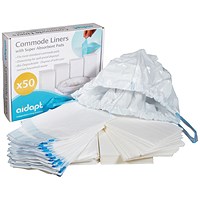 Aidapt Commode Liners with Absorbent Pads (Pack of 50)