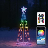 Pre-Lit RGB LED Smart Christmas Tree with Star Top XH10027