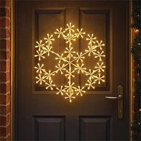 LED Metal Outdoor Christmas Snowflake Light 490mm Warm White XH10077