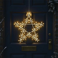 LED Metal Outdoor Christmas Star Light 500mm Warm White XH10078