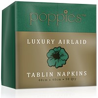 Poppies Tablin Napkins, 8 Fold, 40cm, Forest Green, Pack of 500
