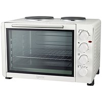 Igenix Electric Mini Oven with Double Hotplates 1500W 45L White