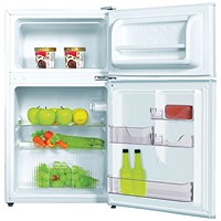 Igenix White Freestanding Undercounter Fridge Freezer, 47cm, 61 Litres Fridge, 26 Litres Freezer