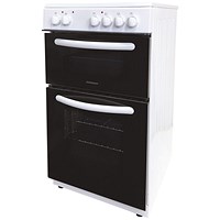 Statesman Electric Cooker Double Oven 50cm White