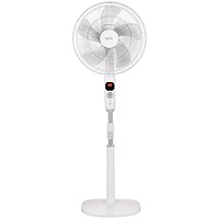 Igenix 16 Inch Digital Pedestal Fan with Timer Remote Control, White
