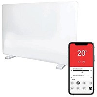 Igenix 2kW Smart Glass Panel Heater, White