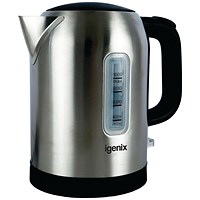 Igenix Stainless Steel Cordless Jug Kettle, 2kw, 1 Litre