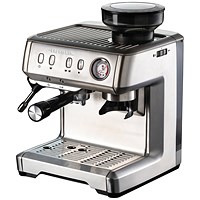 Ariete Metal Espresso Coffee Maker with Grinder, Stainless Steel