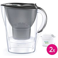 Brita Marella Water Filter Jug, 2.4L, Cool Graphite, Includes 2 Cartridges Brita Marella Water Filter Jug, 2.4L, Cool Graphite, Includes 2 Cartridges