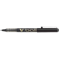 Pilot VB7 Rollerball Pen, 0.7mm Tip, 0.4mm Line, Black, Pack of 12