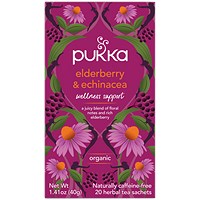 Pukka Elderberry and Echinacea Organic Tea Bags, Pack of 20 Pukka Elderberry and Echinacea Organic Tea Bags, Pack of 20