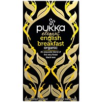 Pukka Elegant English Breakfast Fairtrade Tea, Pack of 20