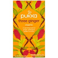 Pukka Three Ginger Organic Tea Bags, Pack of 20
