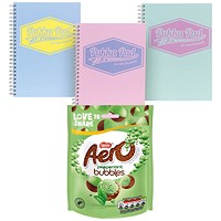 Pukka Pad Pastel Jotta Pad A5 (3 Pack) - Get Nestle Aero Bubbles Peppermint Milk Chocolate Sharing Bag, 92g Free
