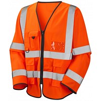 Beeswift Pkj Executive Sleeved Vest, Orange, 3XL