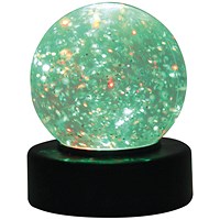 Desktop LED Light Up Glitter Ball Mood Light, 100mm, Battery Operated