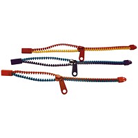 Zip Fidget Bracelet, Assorted, 200x8x8mm, Pack of 3
