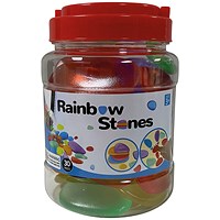 Acrylic Pebbles, Shatterproof, Assorted Sizes, Assorted Colours, Pack of 30
