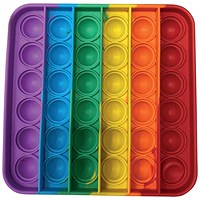 Pop Fidget Pad Square, Multicoloured, 125x125x10mm