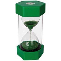 Sand Timer with Matching Coloured Sand, 1 Minute, Green/Clear, 75x75x160mm