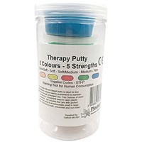 Therapy Putty, 5 Resistance Levels, Assorted Colours, Odourless