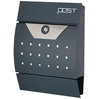 Phoenix Estilo Front Loading Letter Box, Graphite