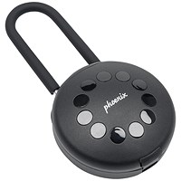 Phoenix Palm Smart Key Safe with Electronic Lock and Padlock Shackle, Black