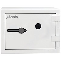 Phoenix Fortress High Security Safe Size 2 22L + Key Lock White SS1452K
