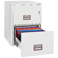 Phoenix FS2272K Vertical Fire File 2 Drawer Key Lock White FS2272K
