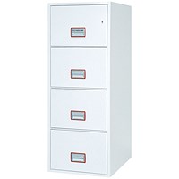 Phoenix FS2274K Vertical Fire File 4 Drawer Key Lock White FS2274K