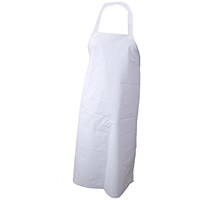Beeswift Nyplax Apron, White, 48” x 36”, Pack of 10