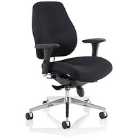 Chiro Plus Ergo Posture Chair, Height Adjustable Arms, Black