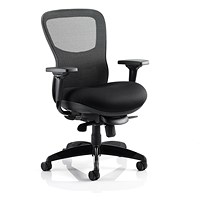 Stealth Shadow Ergo Mesh Back Posture Chair, Height Adjustable Arms, Black - Delivered Built