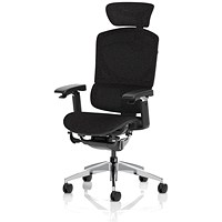 Ergo Click Plus Black FabriMesh With Headrest