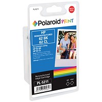 Polaroid HP 62 Ink Cartridge Black/Colour (Pack of 2) N9J71AE-COMP PL