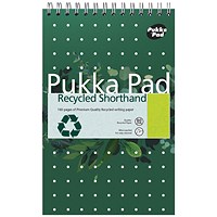 Pukka Pad Recycled Shorthand Jotta Pad, Green, Pack of 3 Pukka Pad Recycled Shorthand Jotta Pad, Green, Pack of 3
